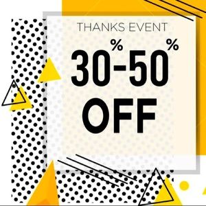 CLOSET CLEARING: 30% to 50% off items!!!!